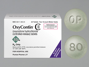 OxyContin Tube Tablets 80mg